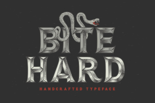 Bite Hard: A Hand Decorated Font with Four Variations