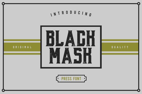 Black Mask Typeface: Vintage Display Font for Bold Creative Projects