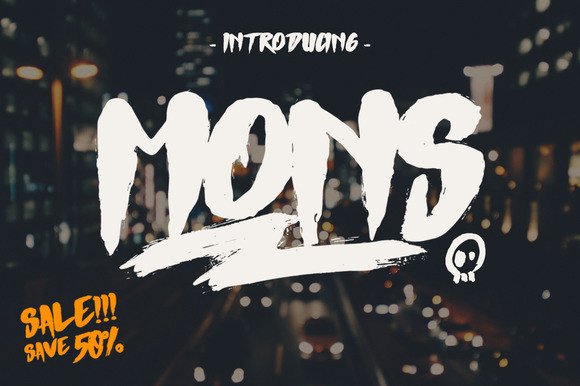 Mons: The Ripped Display Font That Redefines Aggressive Brand Identity