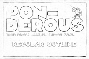 Ponderous Regular Outline: Bold Design for Clear Communication