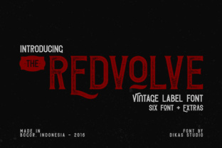 Redvolve: A Vintage Label Font Family for Purposeful Design Work