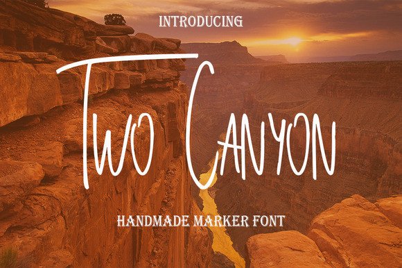 Two Canyon: A Playful Handmade Marker Font for Modern Design Projects